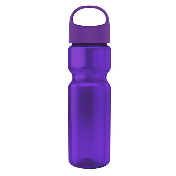 Champion Transparent Bottle w/ Oval Crest Lid, 28oz.