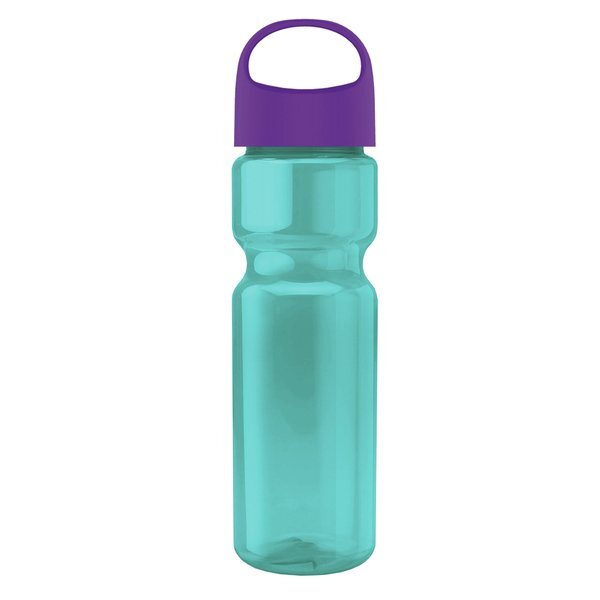 Champion Transparent Bottle w/ Oval Crest Lid, 28oz.