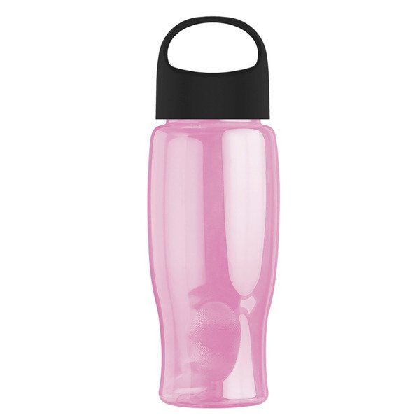 Poly-Pure Transparent Bottle w/ Oval Crest Lid, 27oz.