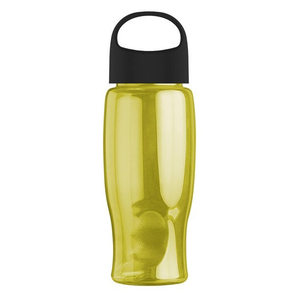 Poly-Pure Transparent Bottle w/ Oval Crest Lid, 27oz.