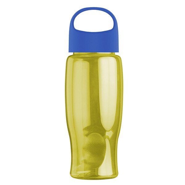 Poly-Pure Transparent Bottle w/ Oval Crest Lid, 27oz.
