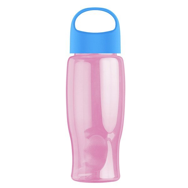 Poly-Pure Transparent Bottle w/ Oval Crest Lid, 27oz.