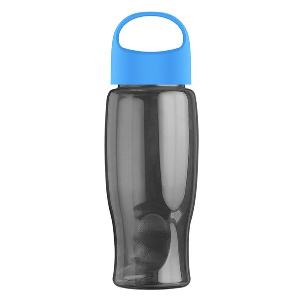 Poly-Pure Transparent Bottle w/ Oval Crest Lid, 27oz.