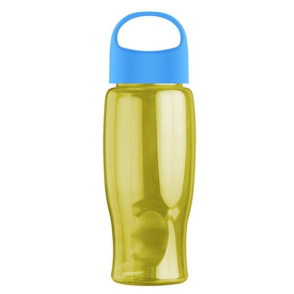 Poly-Pure Transparent Bottle w/ Oval Crest Lid, 27oz.