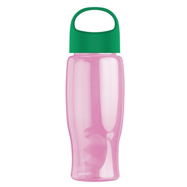 Poly-Pure Transparent Bottle w/ Oval Crest Lid, 27oz.