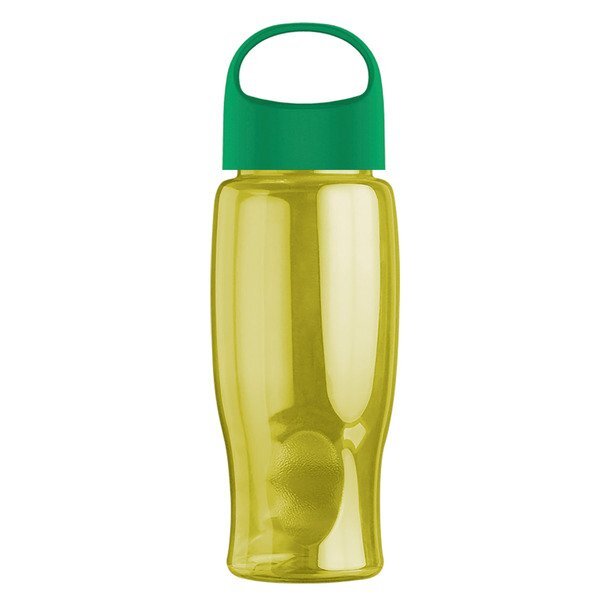 Poly-Pure Transparent Bottle w/ Oval Crest Lid, 27oz.