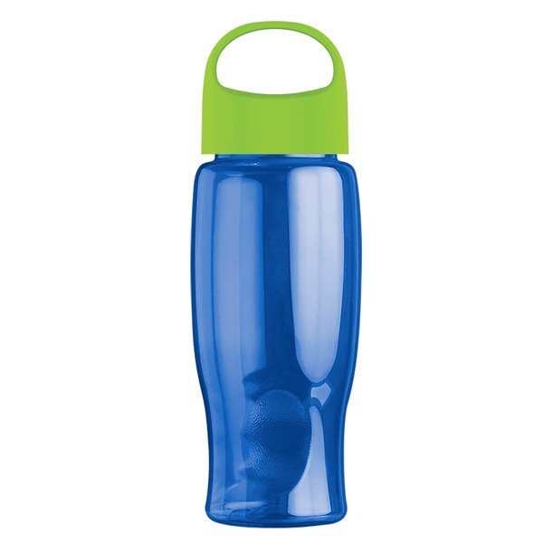 Poly-Pure Transparent Bottle w/ Oval Crest Lid, 27oz.