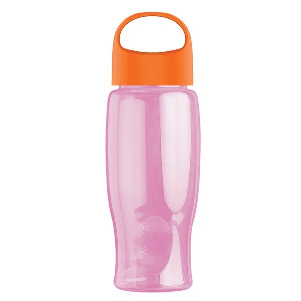 Poly-Pure Transparent Bottle w/ Oval Crest Lid, 27oz.