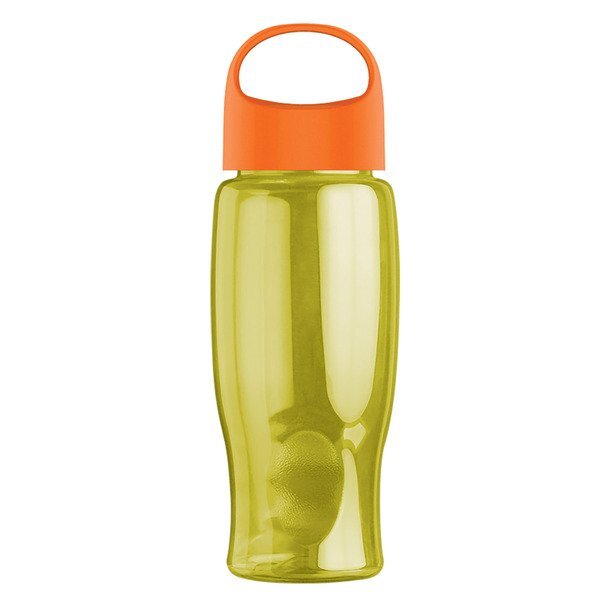 Poly-Pure Transparent Bottle w/ Oval Crest Lid, 27oz.