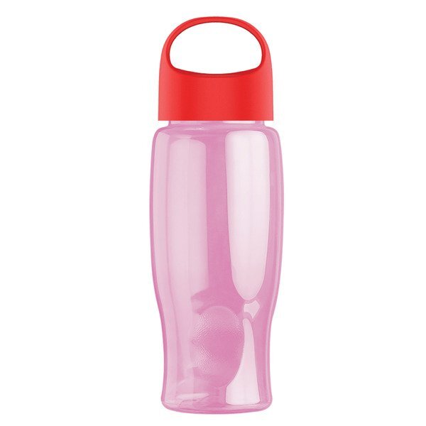 Poly-Pure Transparent Bottle w/ Oval Crest Lid, 27oz.