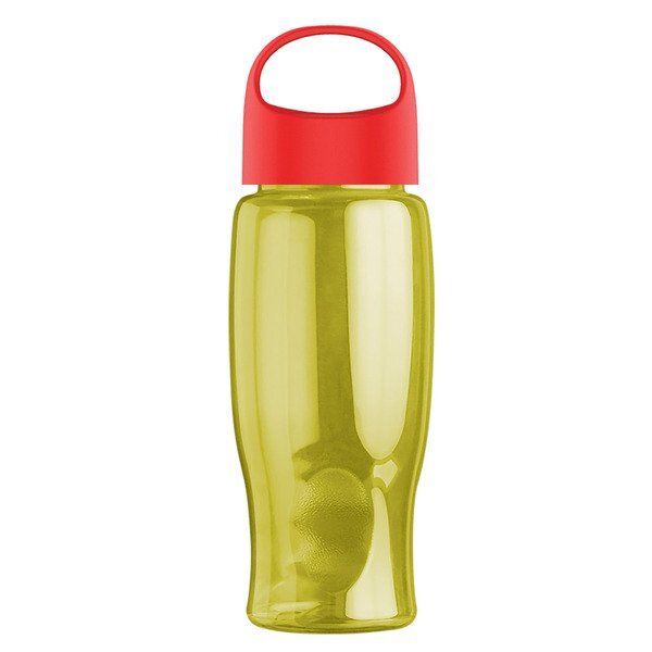 Poly-Pure Transparent Bottle w/ Oval Crest Lid, 27oz.
