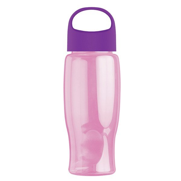 Poly-Pure Transparent Bottle w/ Oval Crest Lid, 27oz.