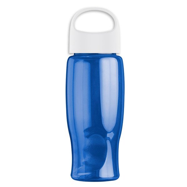 Poly-Pure Transparent Bottle w/ Oval Crest Lid, 27oz.