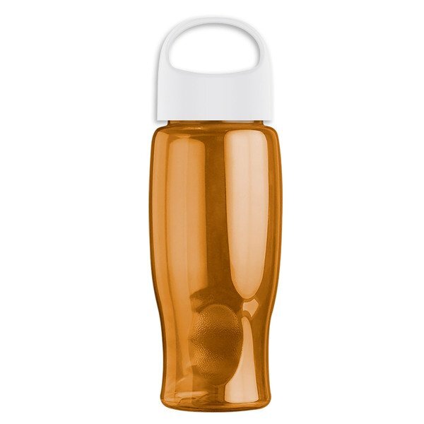 Poly-Pure Transparent Bottle w/ Oval Crest Lid, 27oz.