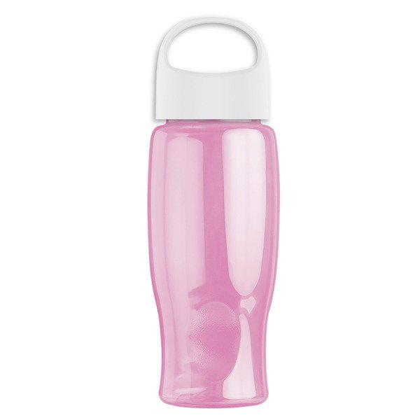 Poly-Pure Transparent Bottle w/ Oval Crest Lid, 27oz.