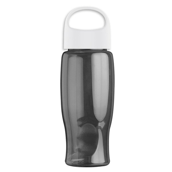 Poly-Pure Transparent Bottle w/ Oval Crest Lid, 27oz.