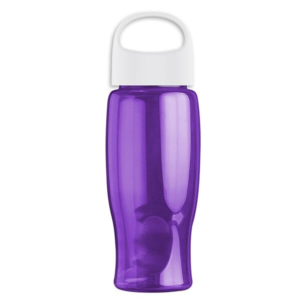 Poly-Pure Transparent Bottle w/ Oval Crest Lid, 27oz.