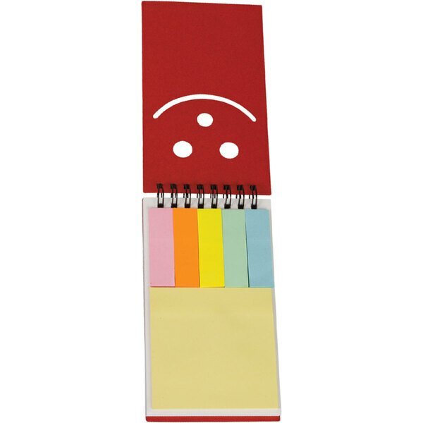 Smile Jotter w/ Sticky Notes & Flags
