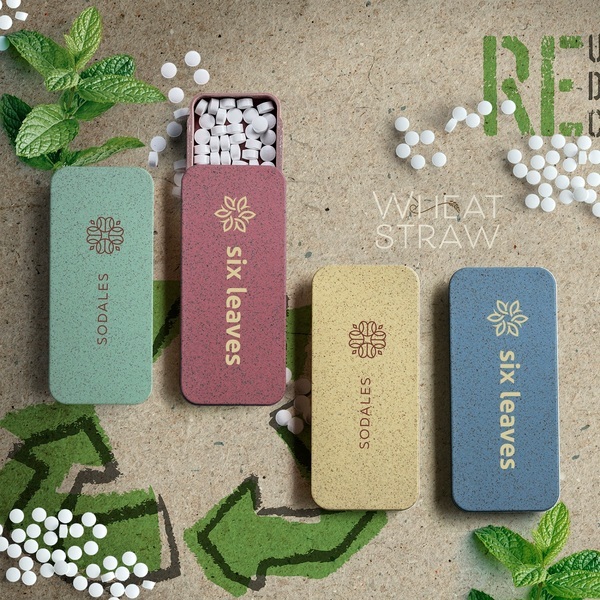 Wheat Straw Box w/ Mints