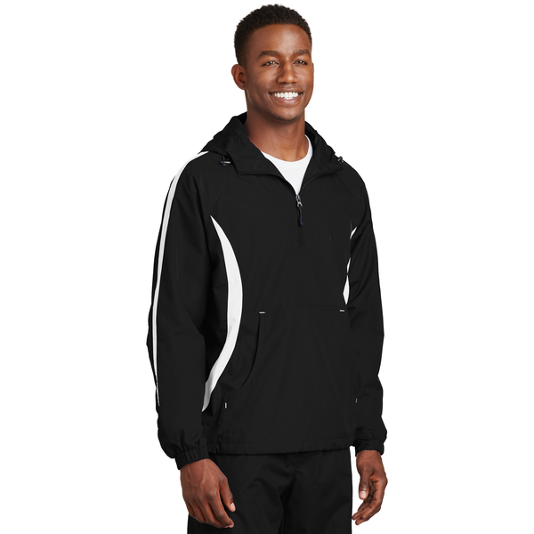 Sport-Tek® Colorblock Raglan Polyester Unisex Anorak