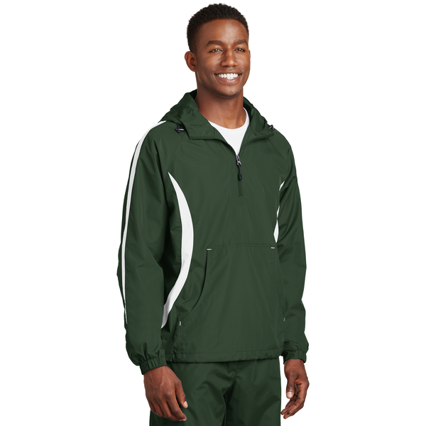 Sport-Tek® Colorblock Raglan Polyester Unisex Anorak