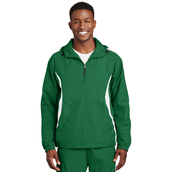 Sport-Tek® Colorblock Raglan Polyester Unisex Anorak