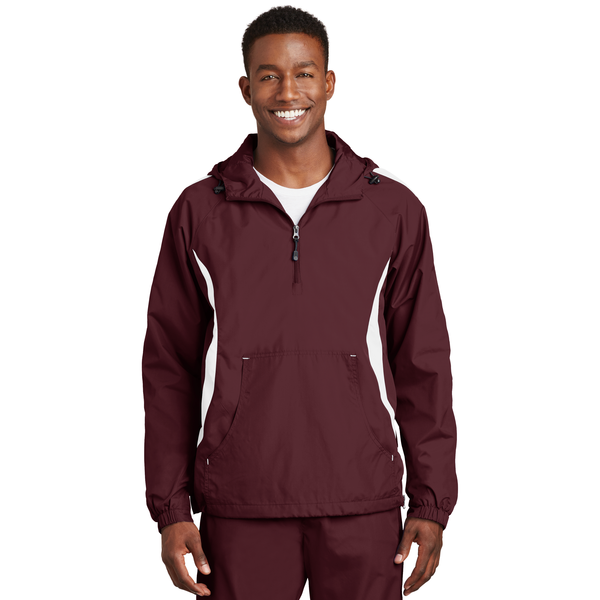 Sport-Tek® Colorblock Raglan Polyester Unisex Anorak