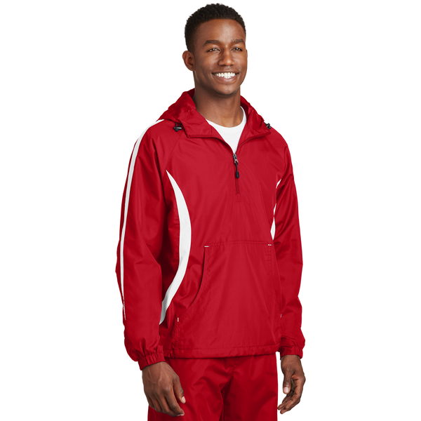 Sport-Tek® Colorblock Raglan Polyester Unisex Anorak