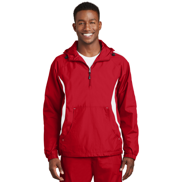 Sport-Tek® Colorblock Raglan Polyester Unisex Anorak