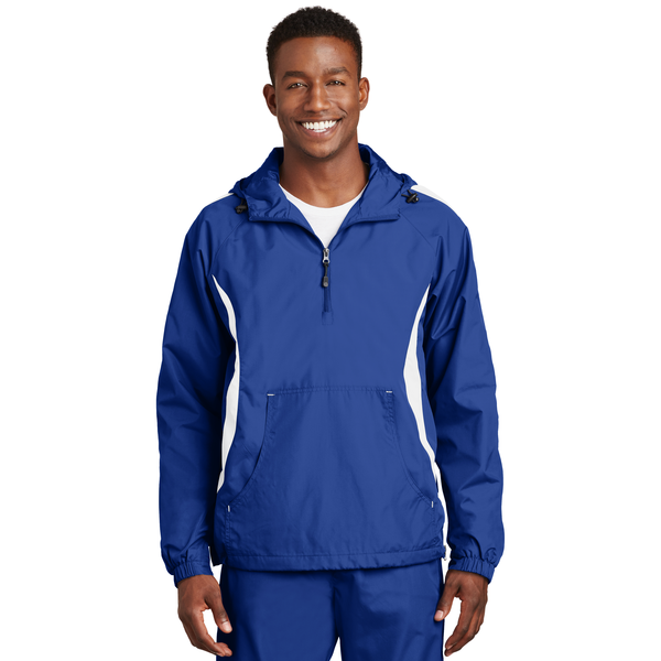 Sport-Tek® Colorblock Raglan Polyester Unisex Anorak