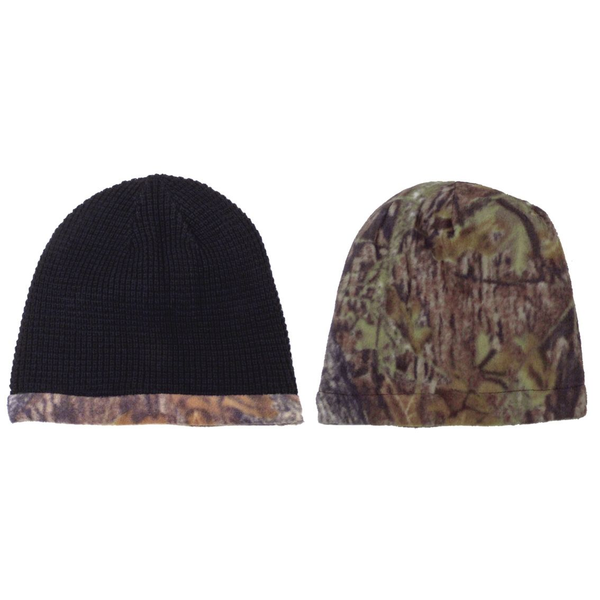 Reversible Camo and Waffle Knit Beanie