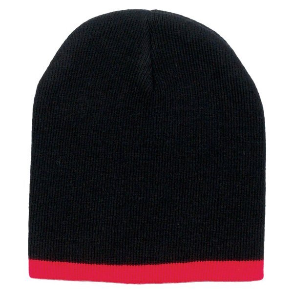 Two Color Acrylic Knit Beanie