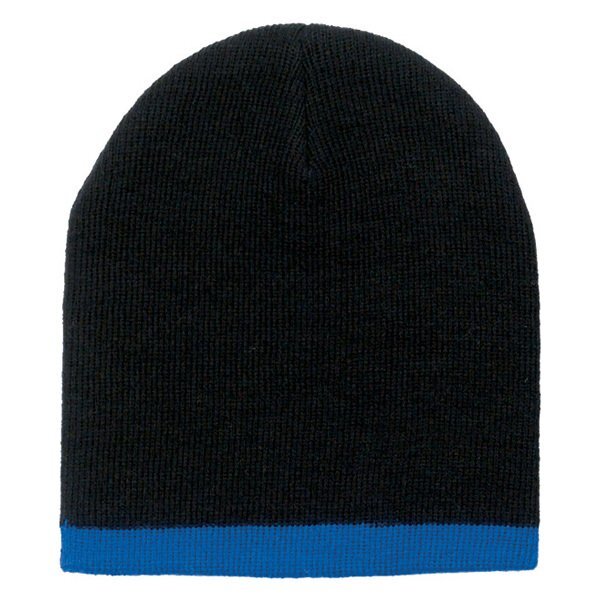 Two Color Acrylic Knit Beanie
