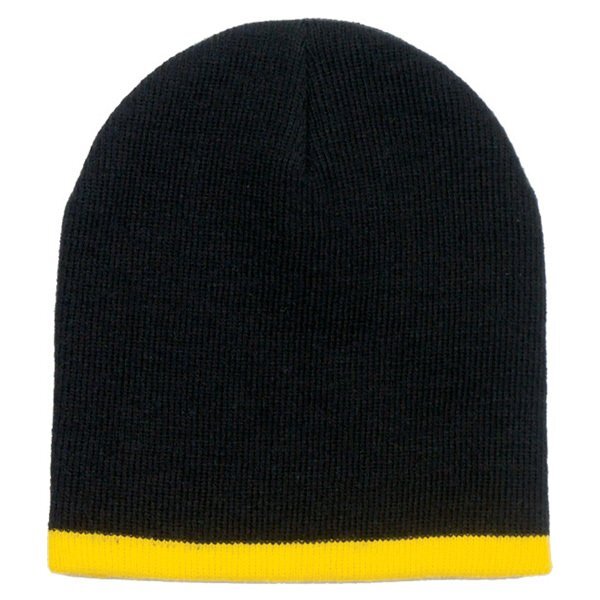 Two Color Acrylic Knit Beanie