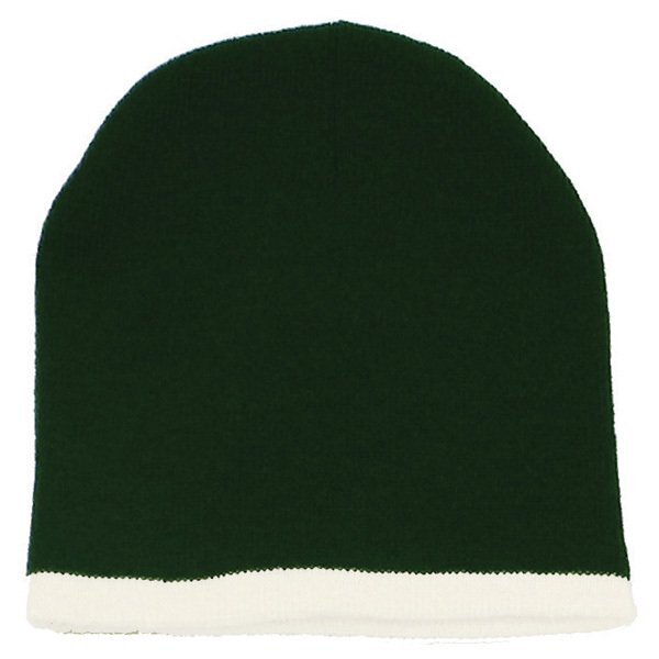 Two Color Acrylic Knit Beanie