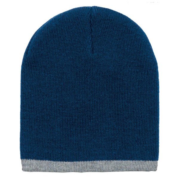 Two Color Acrylic Knit Beanie