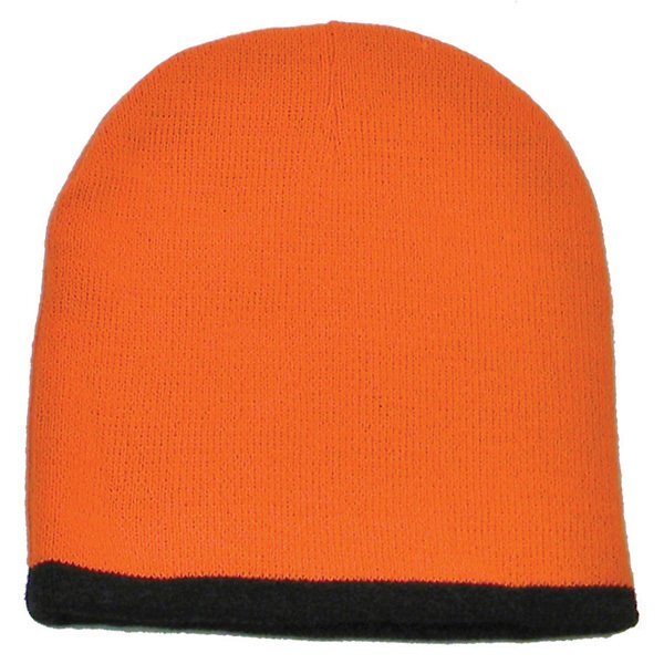 Two Color Acrylic Knit Beanie