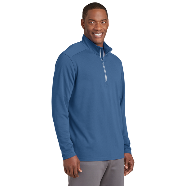 Sport-Tek® Sport-Wick® Textured Men's 1/4 Zip Pullover