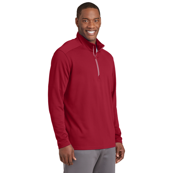 Sport-Tek® Sport-Wick® Textured Men's 1/4 Zip Pullover
