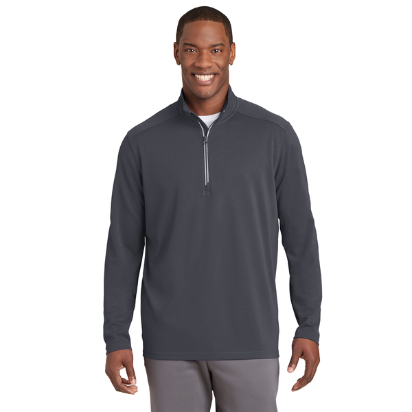 Sport-Tek® Sport-Wick® Textured Men's 1/4 Zip Pullover