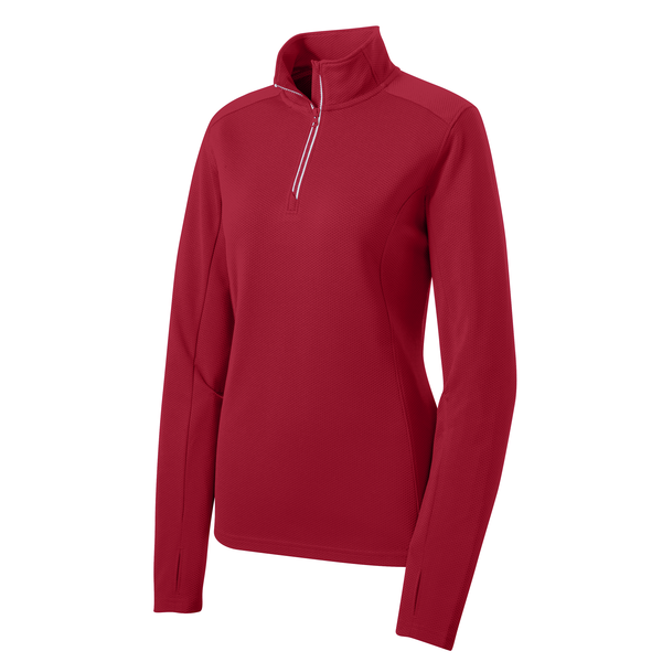 Sport-Tek® Sport-Wick® Textured Ladies' 1/4 Zip Pullover