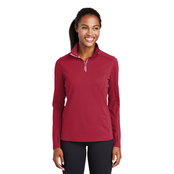 Sport-Tek® Sport-Wick® Textured Ladies' 1/4 Zip Pullover