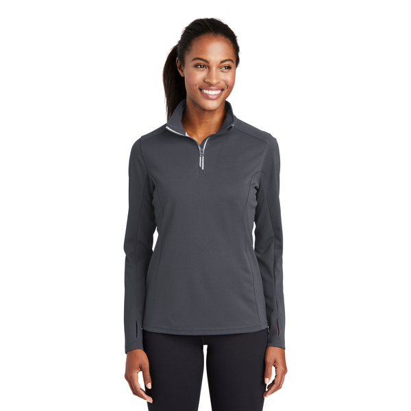 Sport-Tek® Sport-Wick® Textured Ladies' 1/4 Zip Pullover