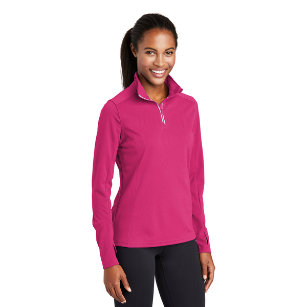 Sport-Tek® Sport-Wick® Textured Ladies' 1/4 Zip Pullover