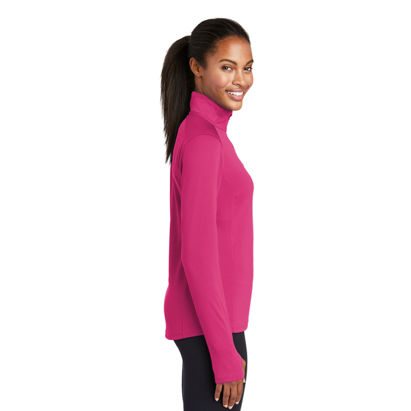 Sport-Tek® Sport-Wick® Textured Ladies' 1/4 Zip Pullover