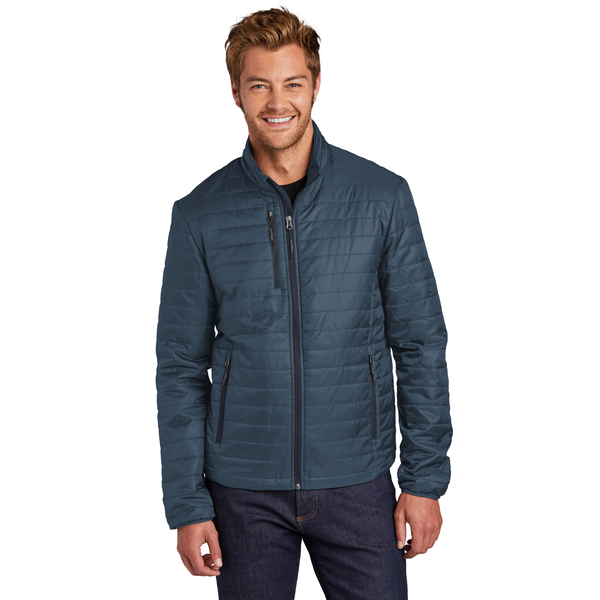 Port Authority® Packable Polyester Men's Puffy Jacket