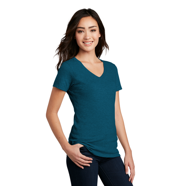 District Made® Perfect Blend® Ladies' V-Neck Tee