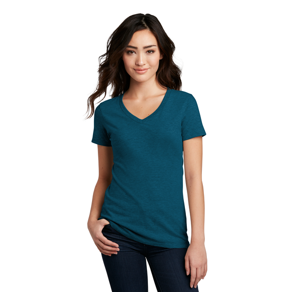 District Made® Perfect Blend® Ladies' V-Neck Tee