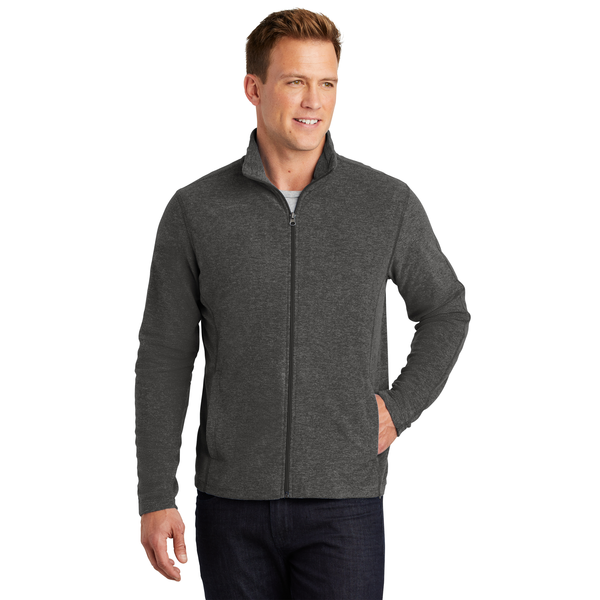 Port Authority® Heather Microfleece Men's Full-Zip Jacket