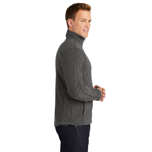 Port Authority® Heather Microfleece Men's Full-Zip Jacket